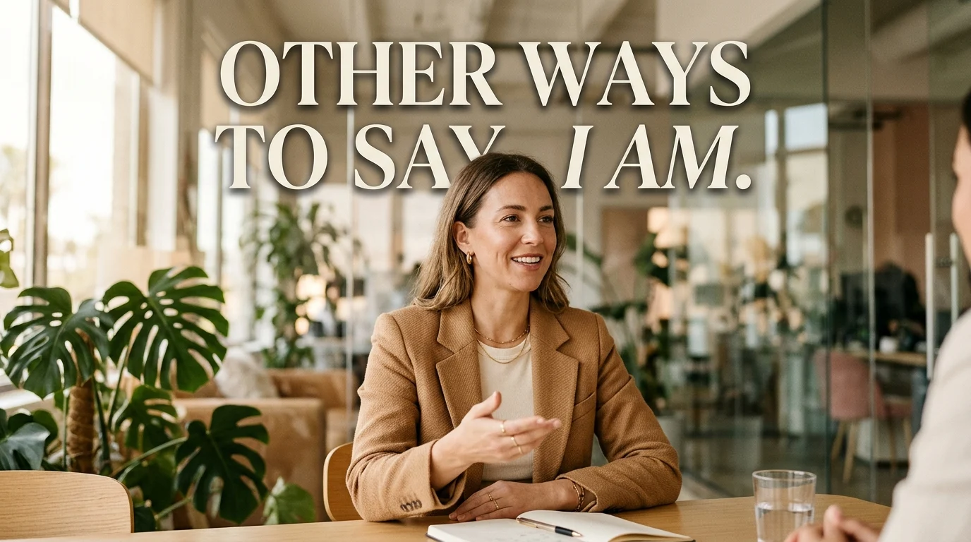 other ways to say i am