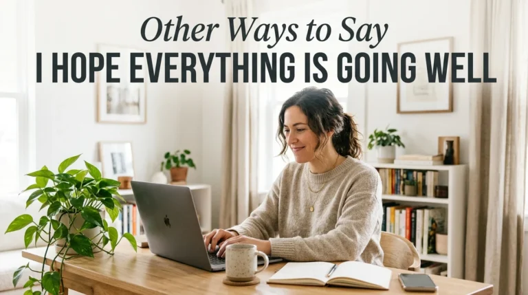 other ways to say i hope everything is going well