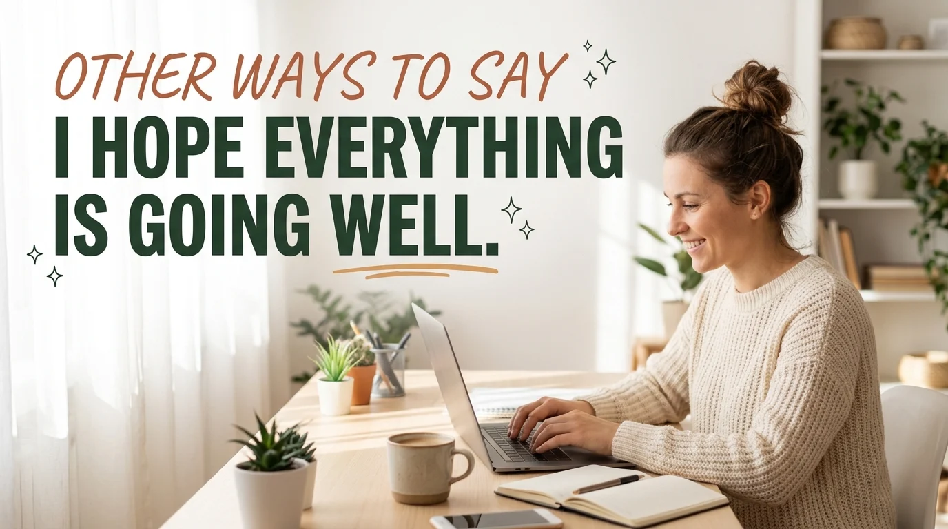 other ways to say i hope everything is going well