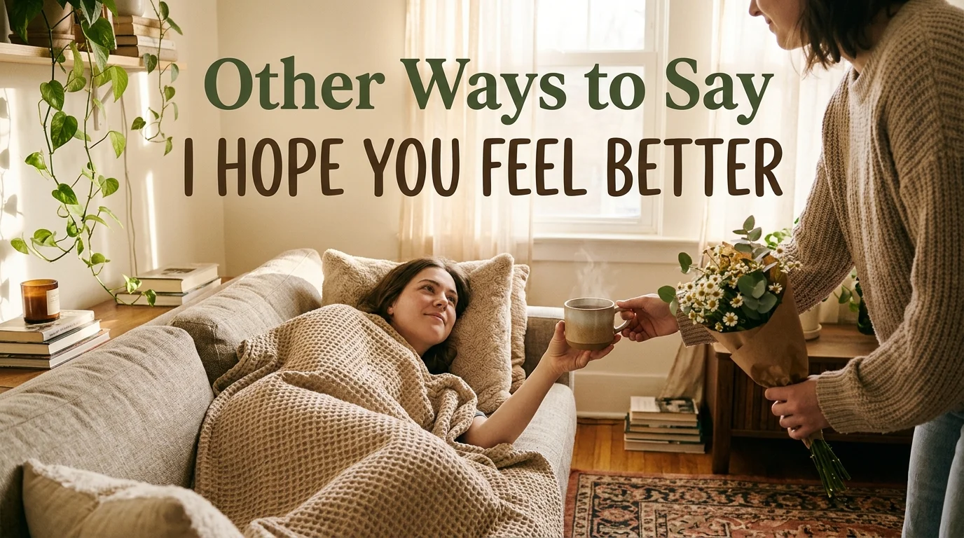 other ways to say i hope you feel better
