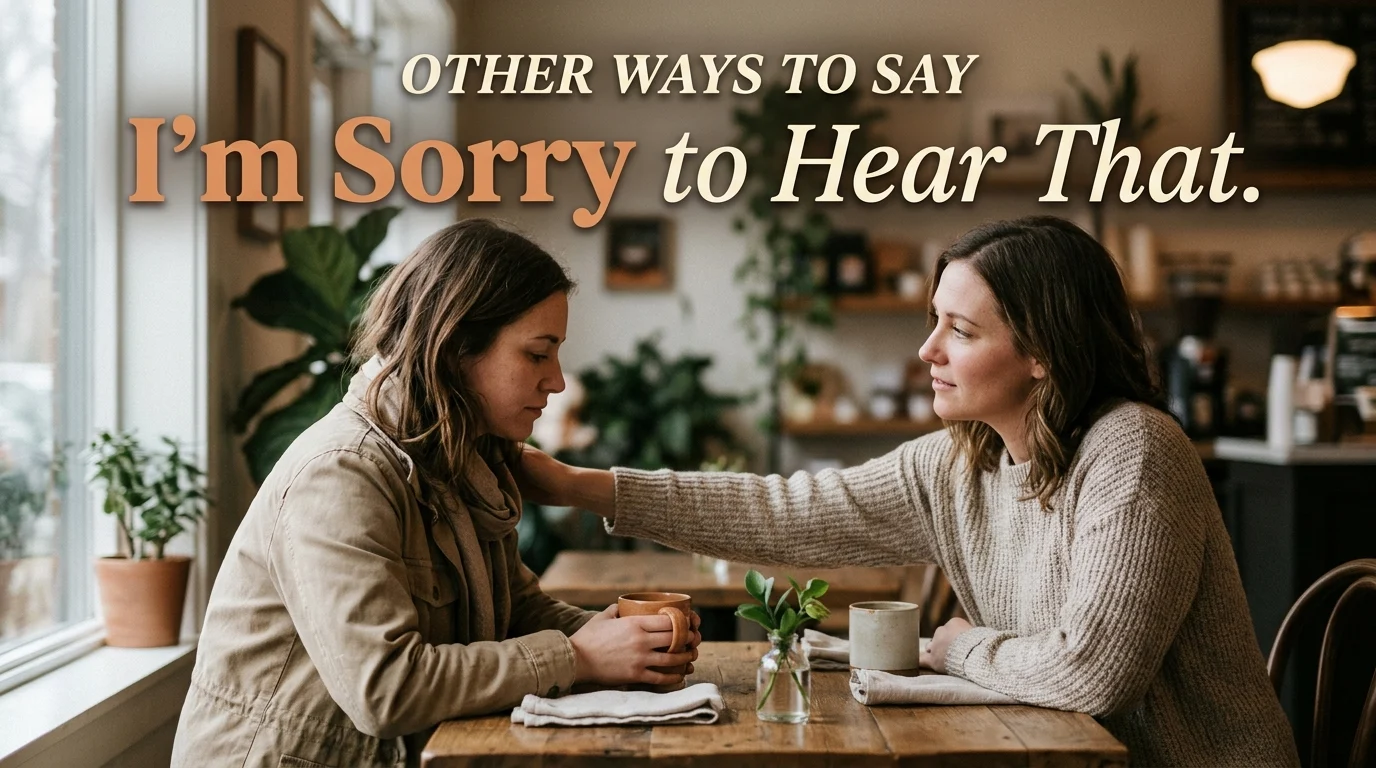 other ways to say i'm sorry to hear that