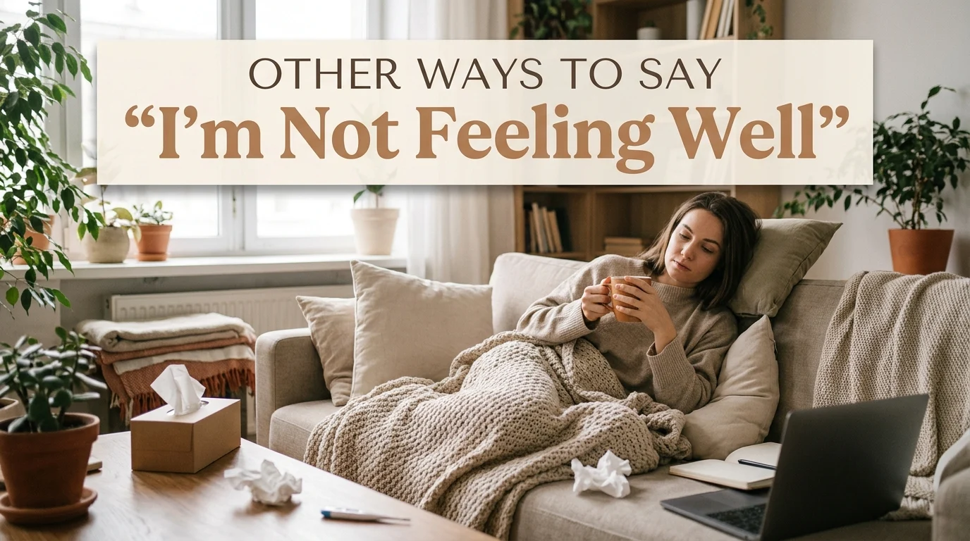 other ways to say i’m not feeling well