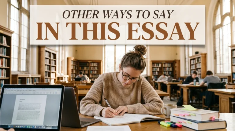 other ways to say in this essay