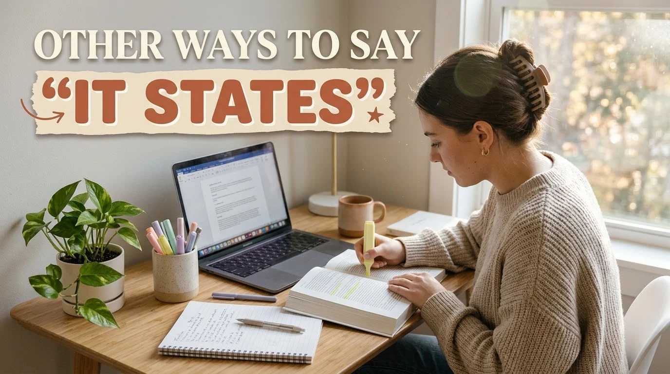 other ways to say it states
