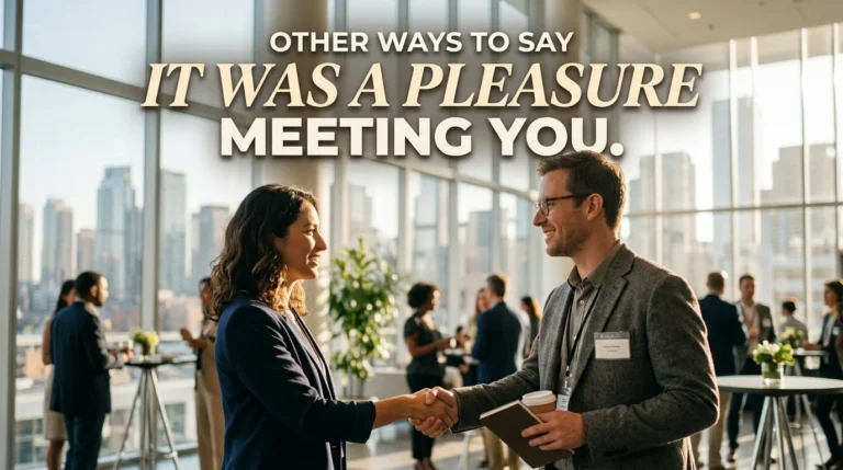 other ways to say it was a pleasure meeting you