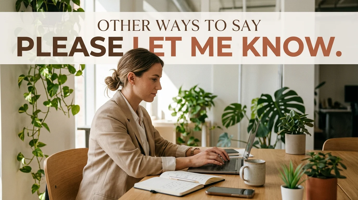other ways to say please let me know
