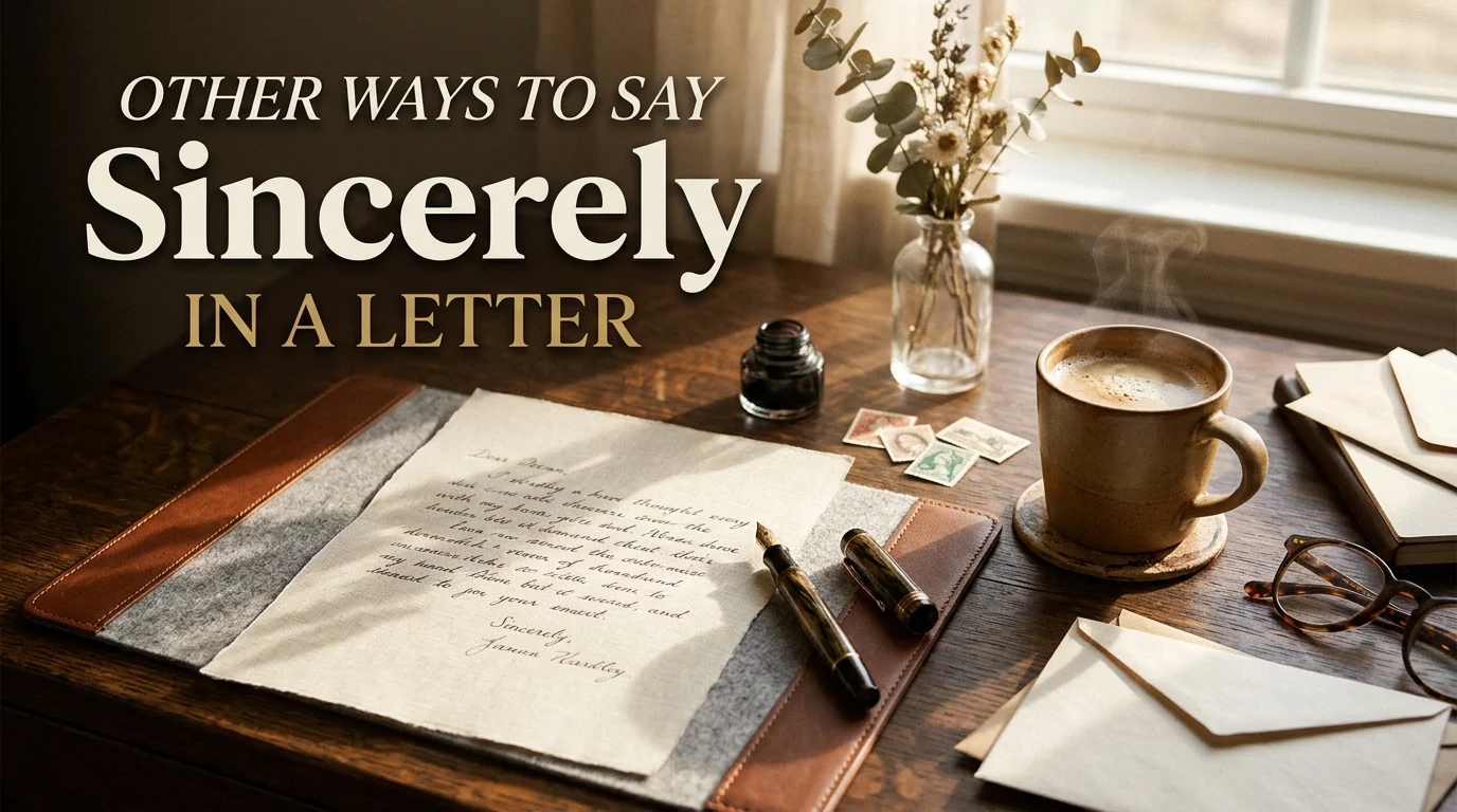 other ways to say sincerely in a letter