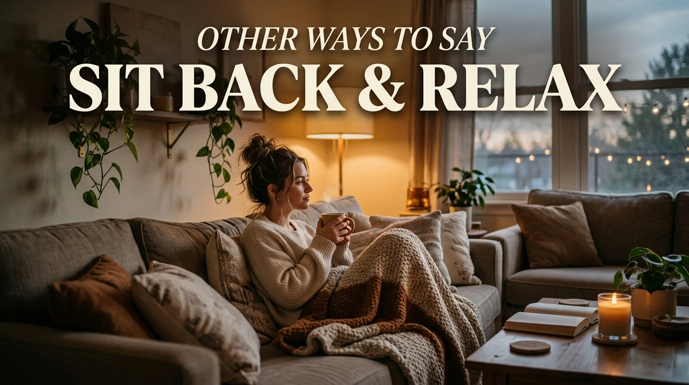 other ways to say sit back and relax