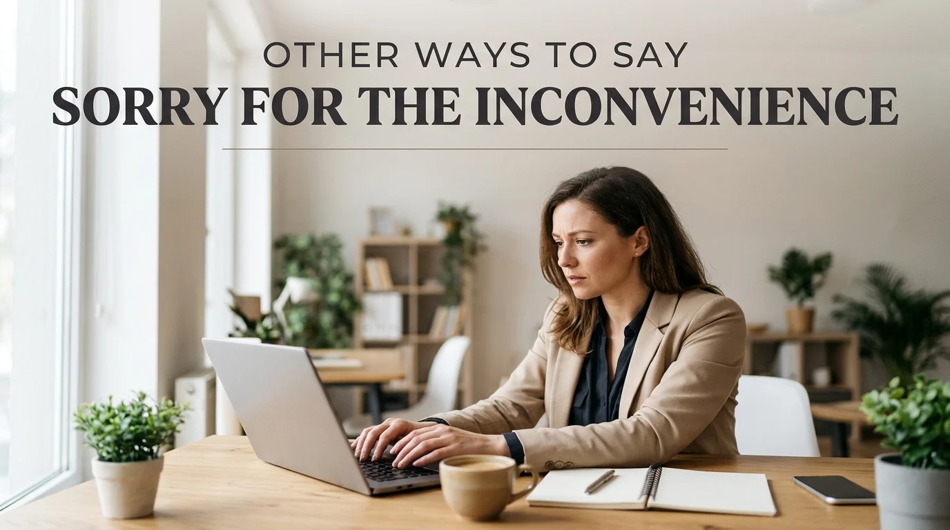 other ways to say sorry for the inconvenience