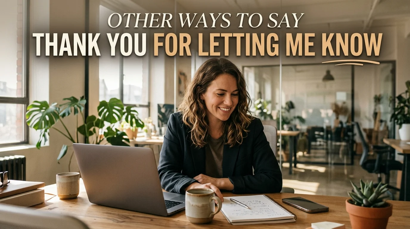 other ways to say thank you for letting me know