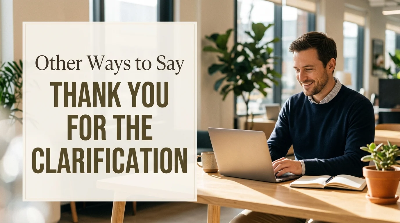 other ways to say thank you for the clarification