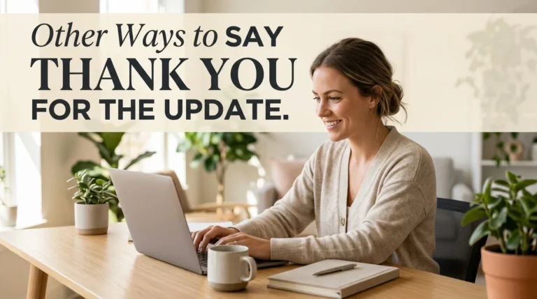 other ways to say thank you for the update