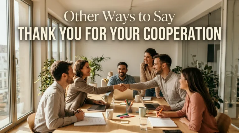other ways to say thank you for your cooperation