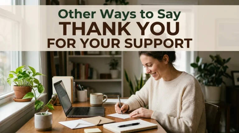 other ways to say thank you for your support