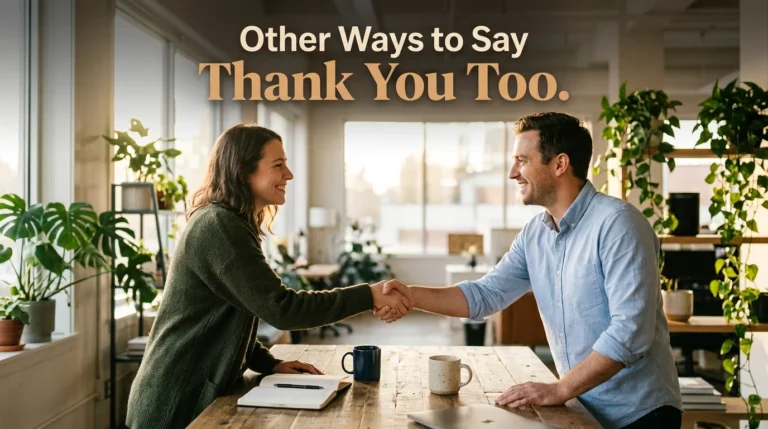 other ways to say thank you too