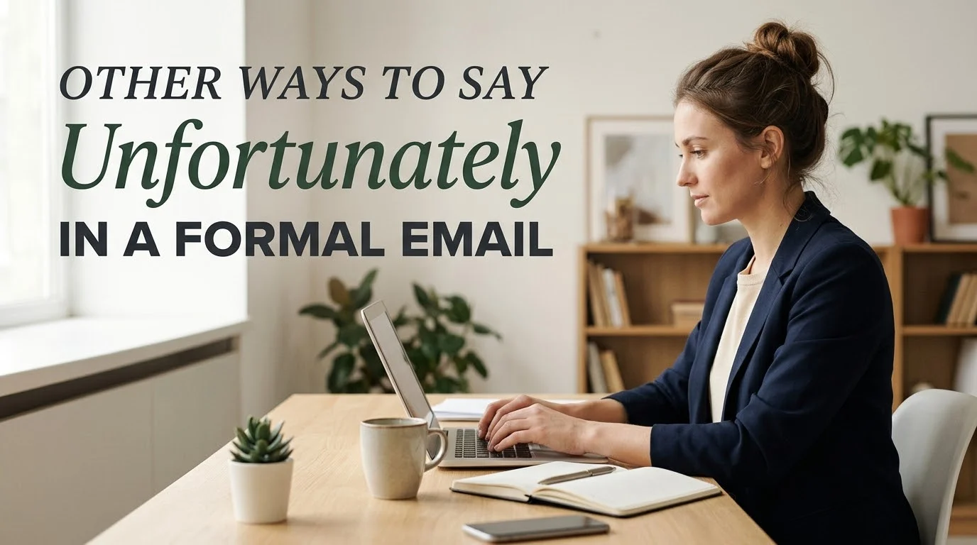 other ways to say unfortunately in a formal email
