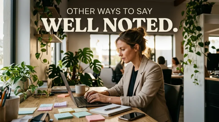 other ways to say well noted