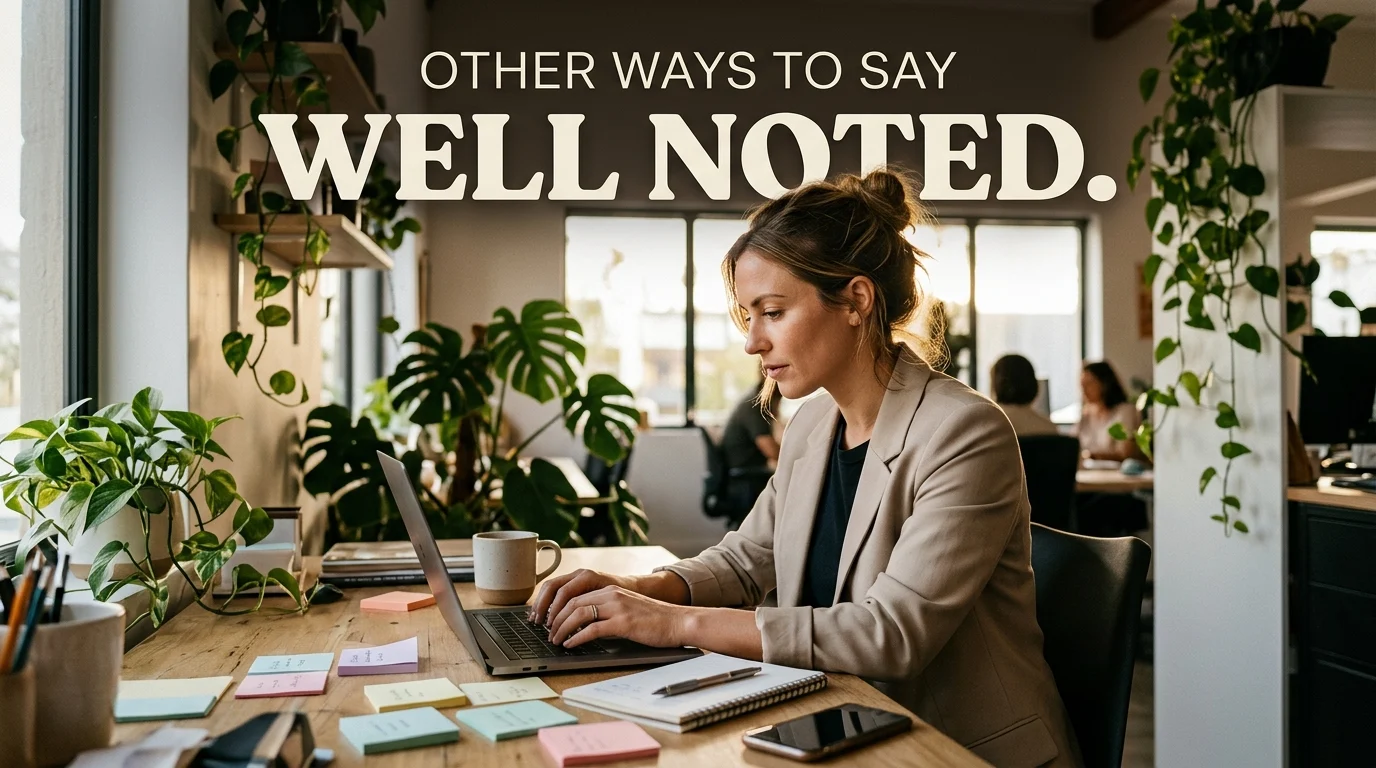 other ways to say well noted