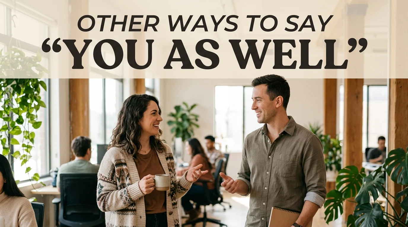other ways to say you as well